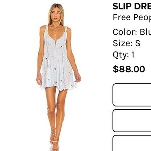Free People Slip Dress Light Blue